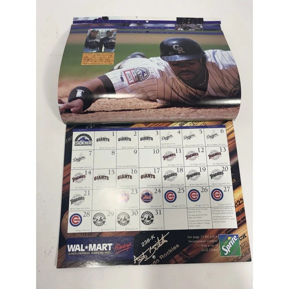 4 Log Colorado Rockies MLB Baseball Magazine + 1996-1997 Calendar